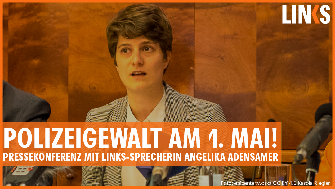 Pressekonferenz ÖH AkBild mit LINKS Sprecherin Angelika Adensamer