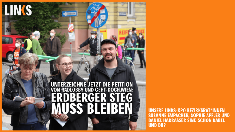Jetzt Petition unterschreiben: Erdberger Steg muss bleiben!