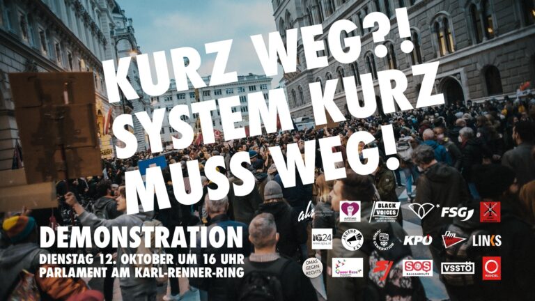 „System Kurz muss weg!“ – Weitere Demonstration am Dienstag!