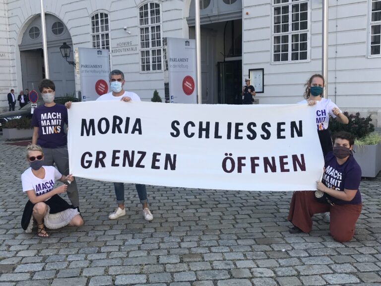 LINKS-Adensamer: Moria schließen, Grenzen öffnen!