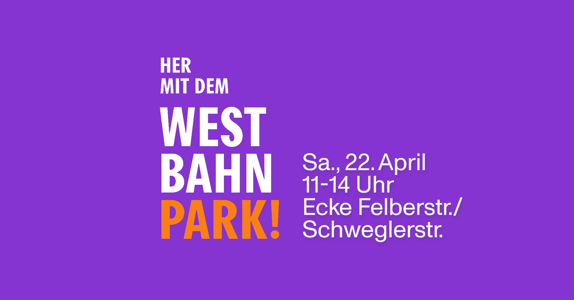 Hallo Nachbar*in: Her mit dem Westbahn-Park!