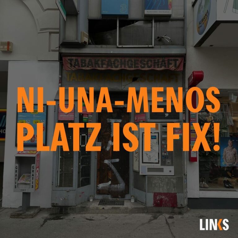 Alsergrund bekommt Ni-Una-Menos Platz!