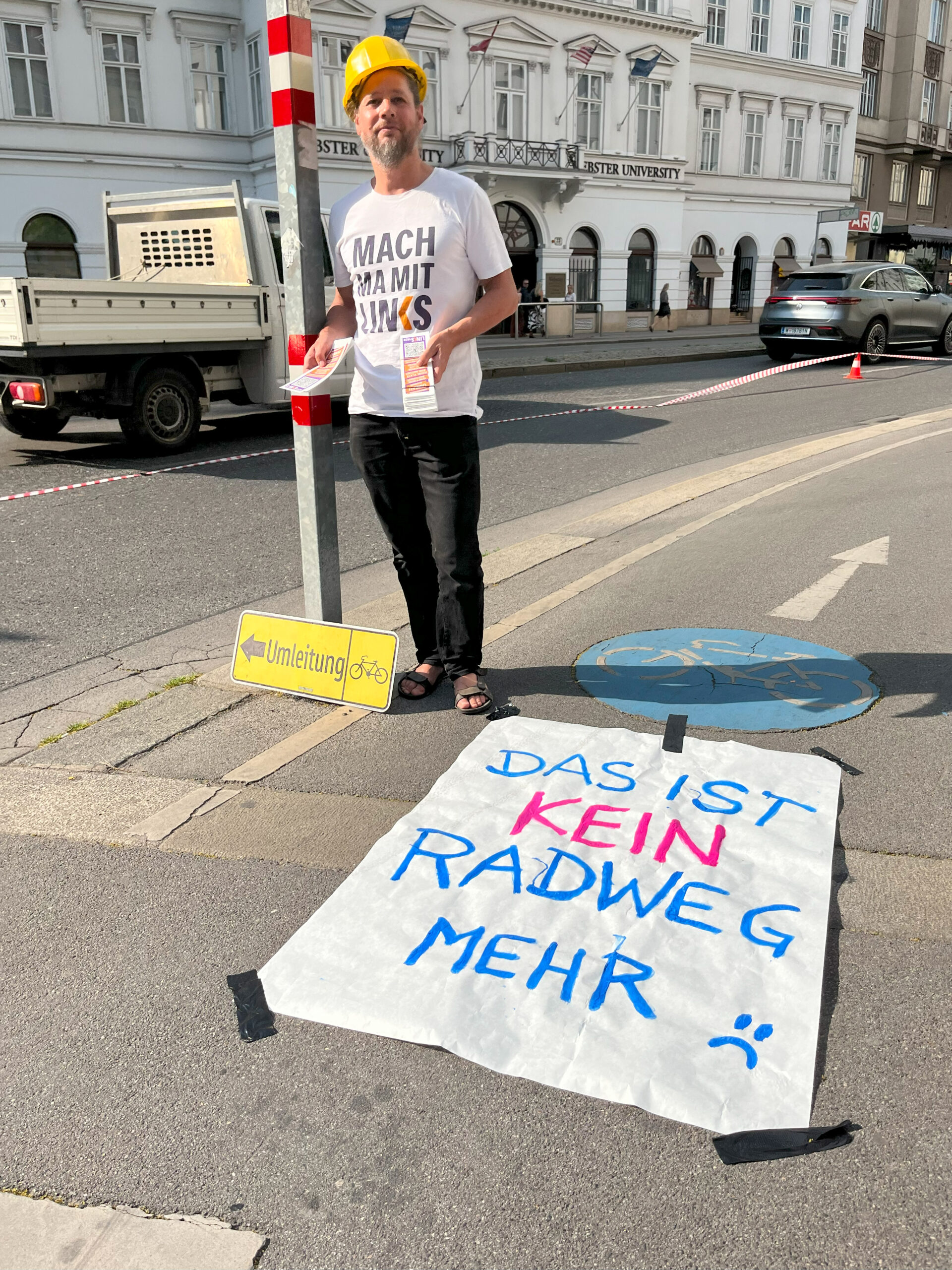LINKS Popup-Radweg gegen Praterstraßen-Chaos