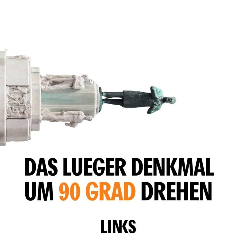 Das Lueger Denkmal um 90 Grad drehen