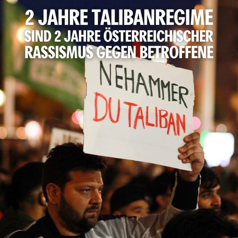 2 Jahre Talibanregime – 2 Jahre Rassismus gegen Betroffene