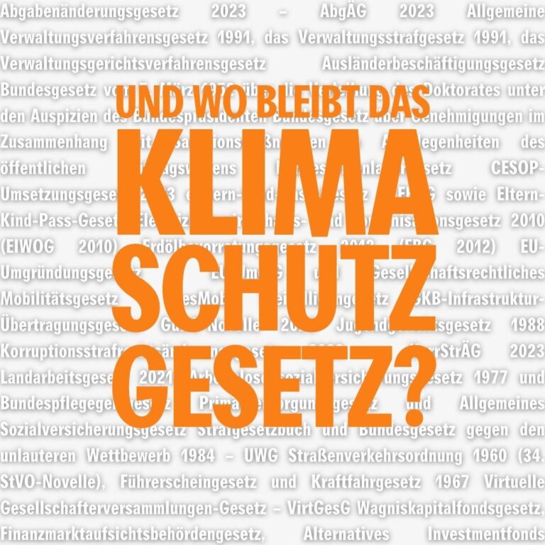 Wo bleibt das Klimaschutzgesetz?