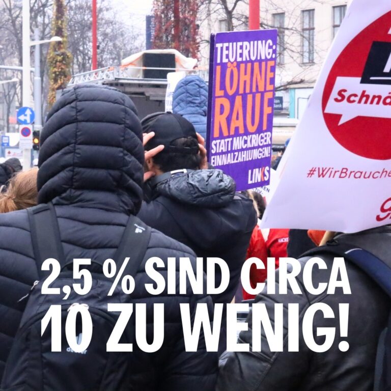 Löhne rauf – 2,5% sind zu wenig!
