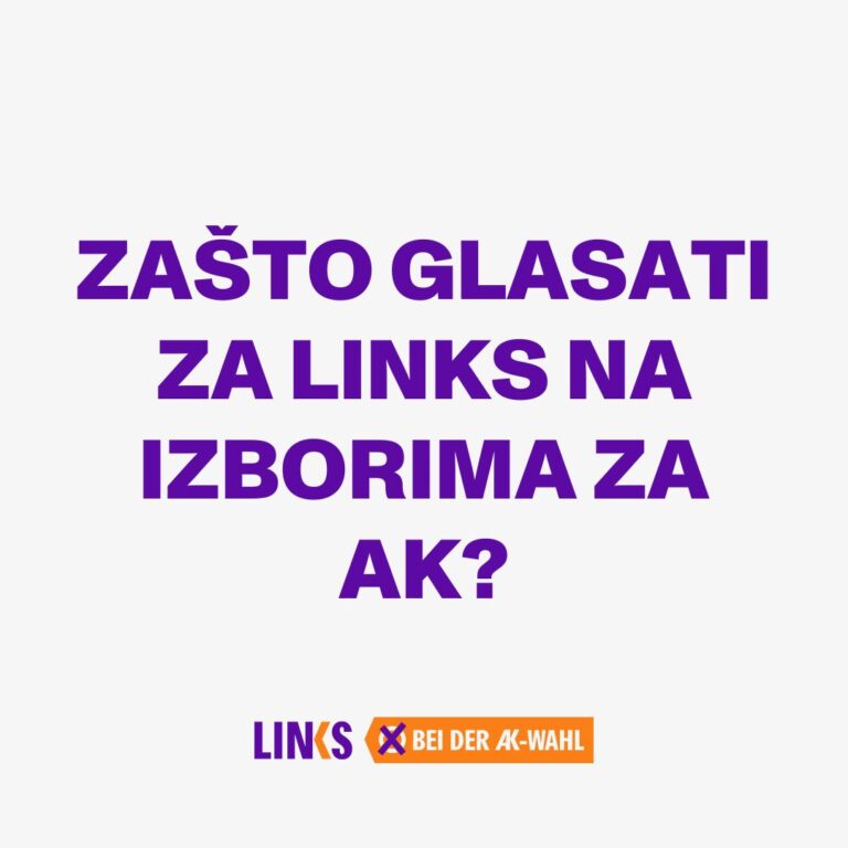 ZAŠTO GLASATI ZA LINKS NA IZBORIMA ZA AK?