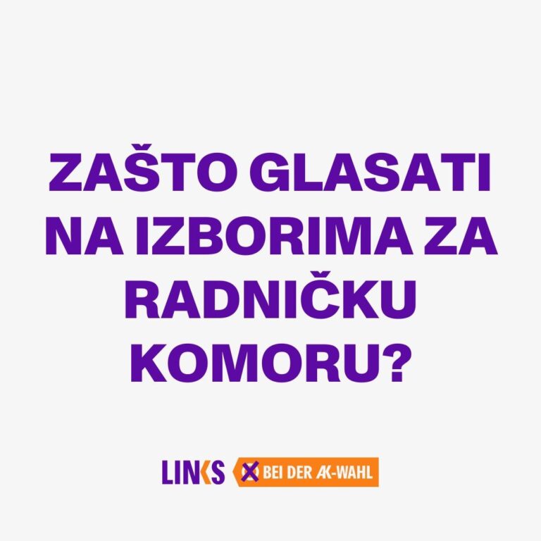 ZAŠTO GLASATI NA IZBORIMA ZA RADNIČKU KOMORU?