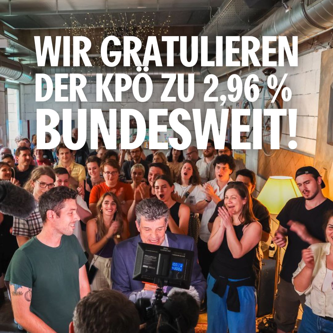 Wir gratulieren der KPÖ zur EU-Wahl!