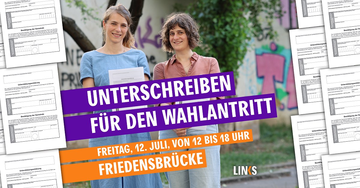 Mit LINKS Unterstützungserklärungen für die KPÖ unterschreiben!