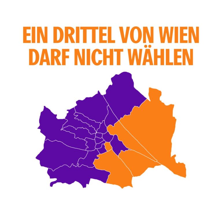 Ein Drittel von Wien darf nicht wählen!