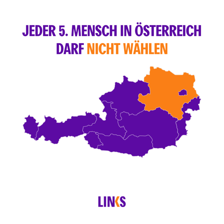 Jeder 5. Mensch in Österreich darf nicht wählen