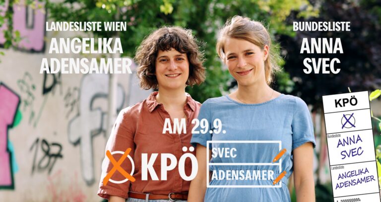 AVISO: KPÖ Kandidatinnen von LINKS stellen Plakate und eigenes Wahlkampf-Bier vor