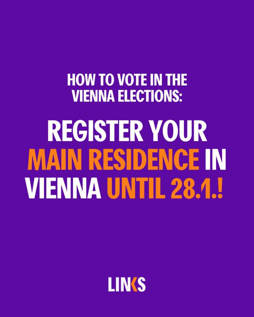 Vienna Elections as EU citizen: How to vote in the Vienna elections: Register your main residence in Vienna until 28.1.!