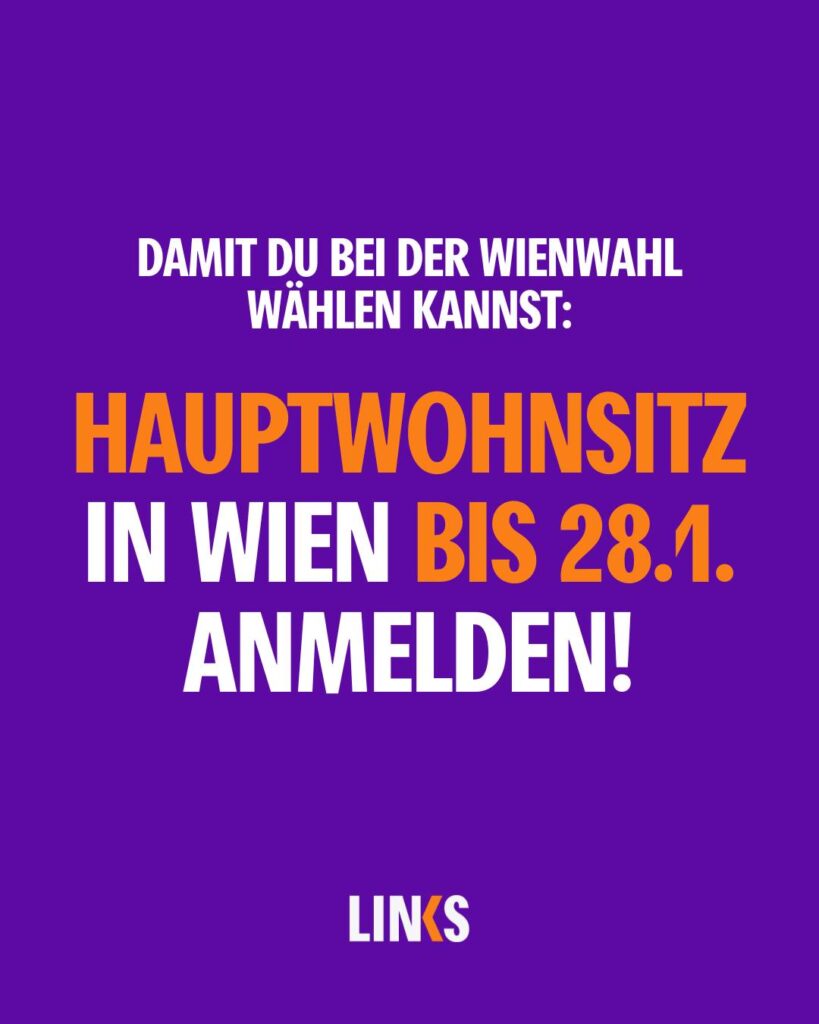 Wien Wahl als EU-Bürger: Damit du bei der Wien Wahl wählen kannst: Hauptwohnsitz in Wien bis 28.1. anmelden!