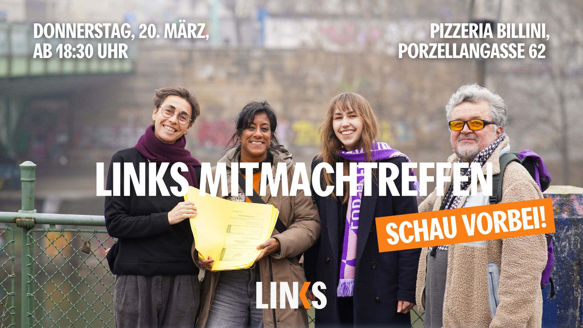LINKS-Mitmachtreffen der Bezirksgruppe Alsergrund & Innere Stadt